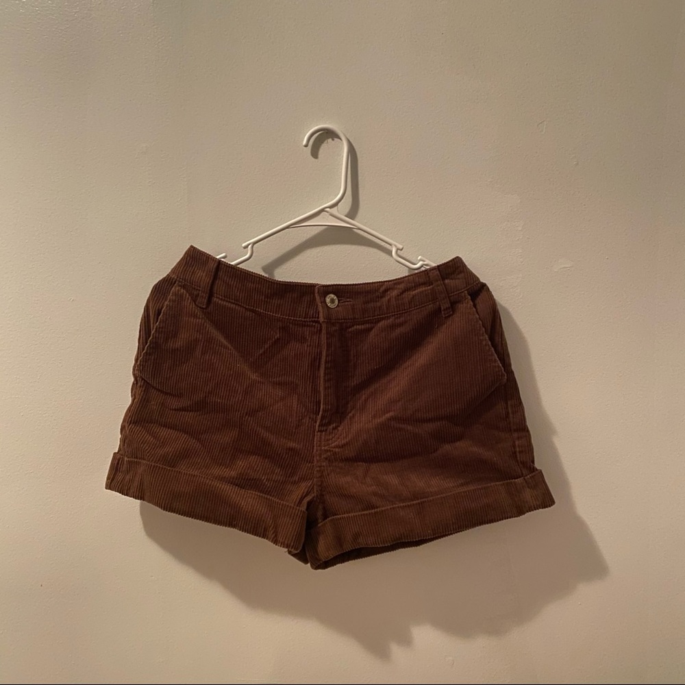 Corduroy Cuffed Shorts